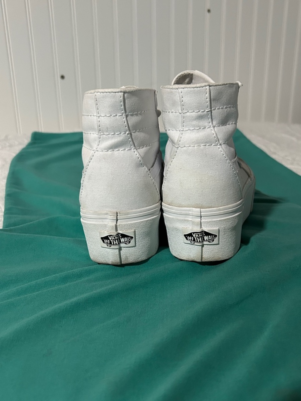 Vans White High-Top Platform Canvas Sneakers SZ: W8/M6.5 - Picture 7 of 9